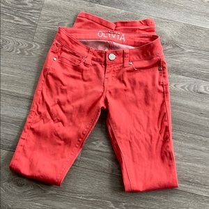 Coral color pants